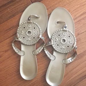 Gold Jack Rogers “Miss Georgica” Jelly Sandals